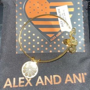 Alex and Ani lemon zest charm bracelet NWT